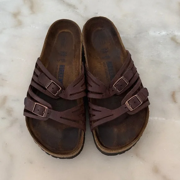 Birkenstock Women's Granada Soft Footbed Tobacco Oiled Leather Brown Sandals 6US - Picture 8 of 16